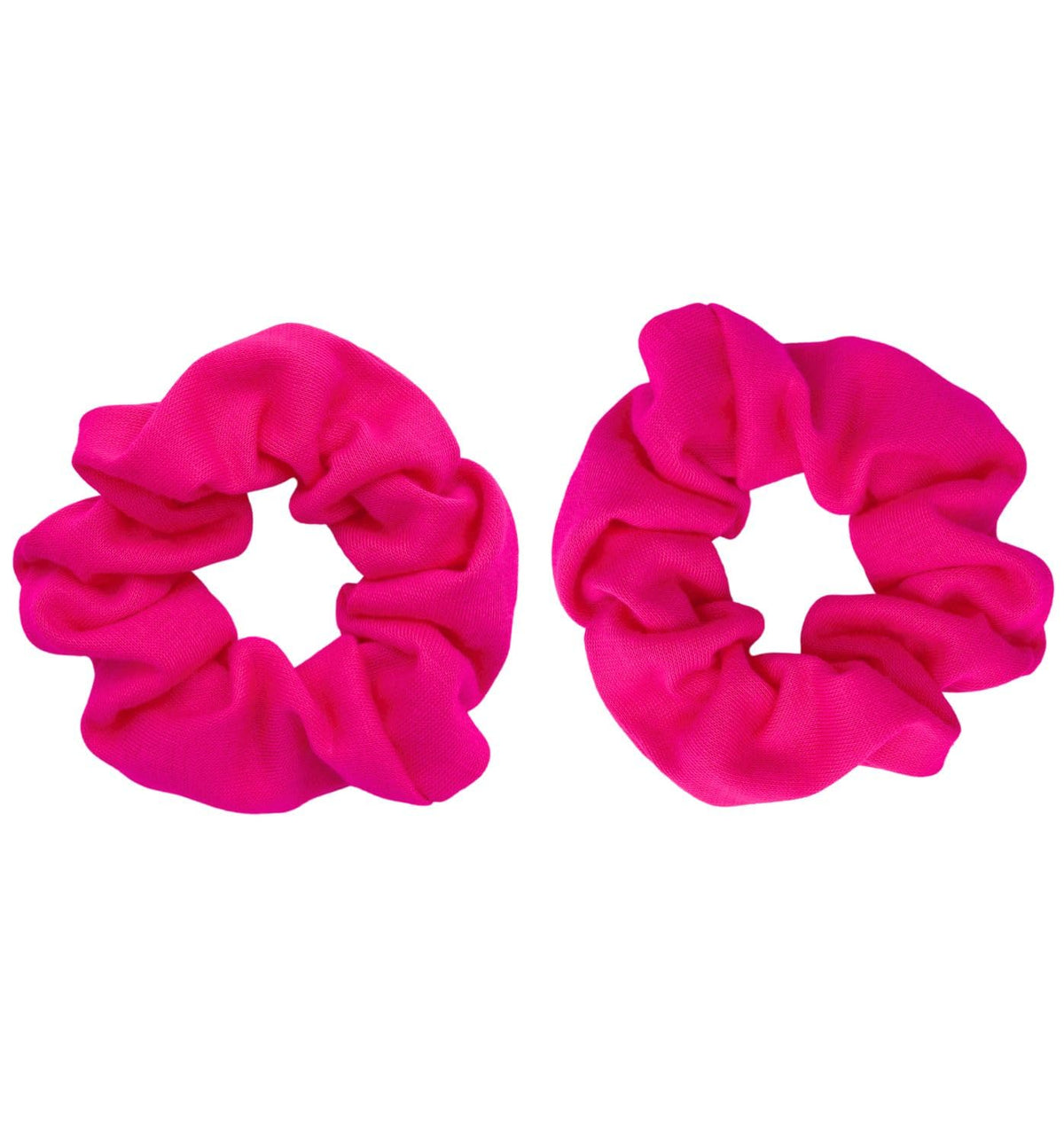 Soft Cotton Scrunchies, Pack of 2, for Women and Girls, Gentle Hair Ties for Thick Hair, Ponytails and Buns, 9.5 cm, Twelve Colors