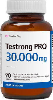 Testlong PRO 30,000 mg Testosterone Supplement, Testofen, Fenugreek, Biodopa, Astrazine, Vitamin D, Zinc, Pregnant Shilajit Extract, GMP Certified Domestic Production, 90 Tablets (1 Month Supply)