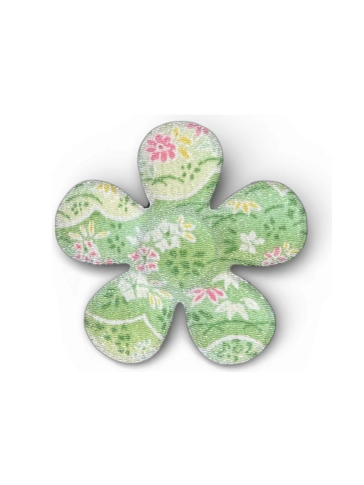 Japanese Chirimen Cloud and Flower Pattern No-Crease Hair Clip for Bangs, Made in Japan, 7 Shapes and 5 Colors