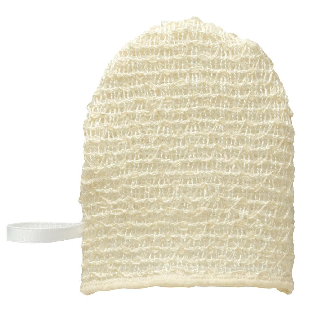 Silk Face Mitten, 100% Silk Kibiso Face Washing Mitt for Gentle Exfoliation, Off-White, 10.5 x 10 cm, Made in Japan