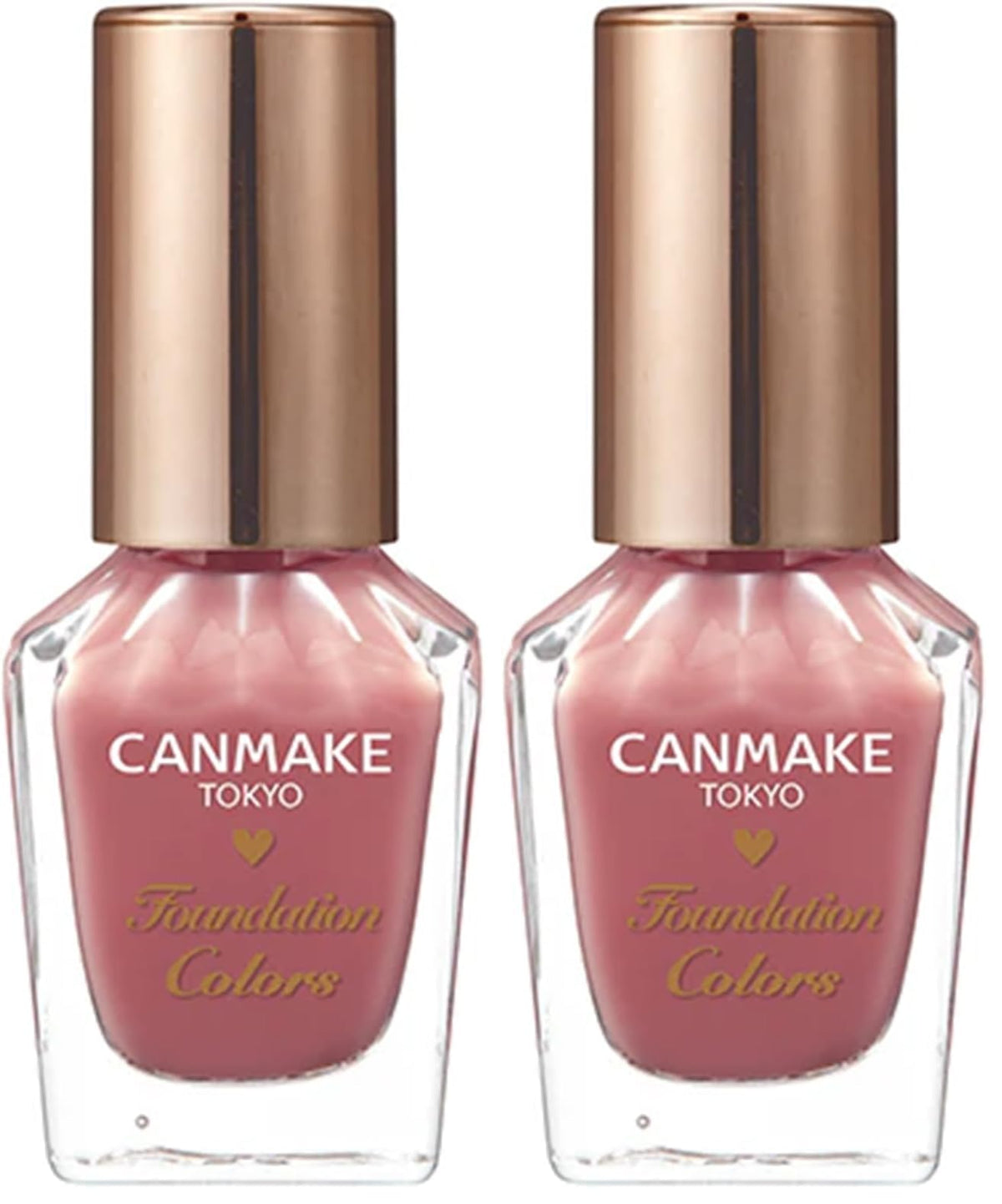 Canmake Foundation Colors, Sheer Quick-Dry Nail Foundation that Also Works as a Base Coat with a Round Brush, 8 mL