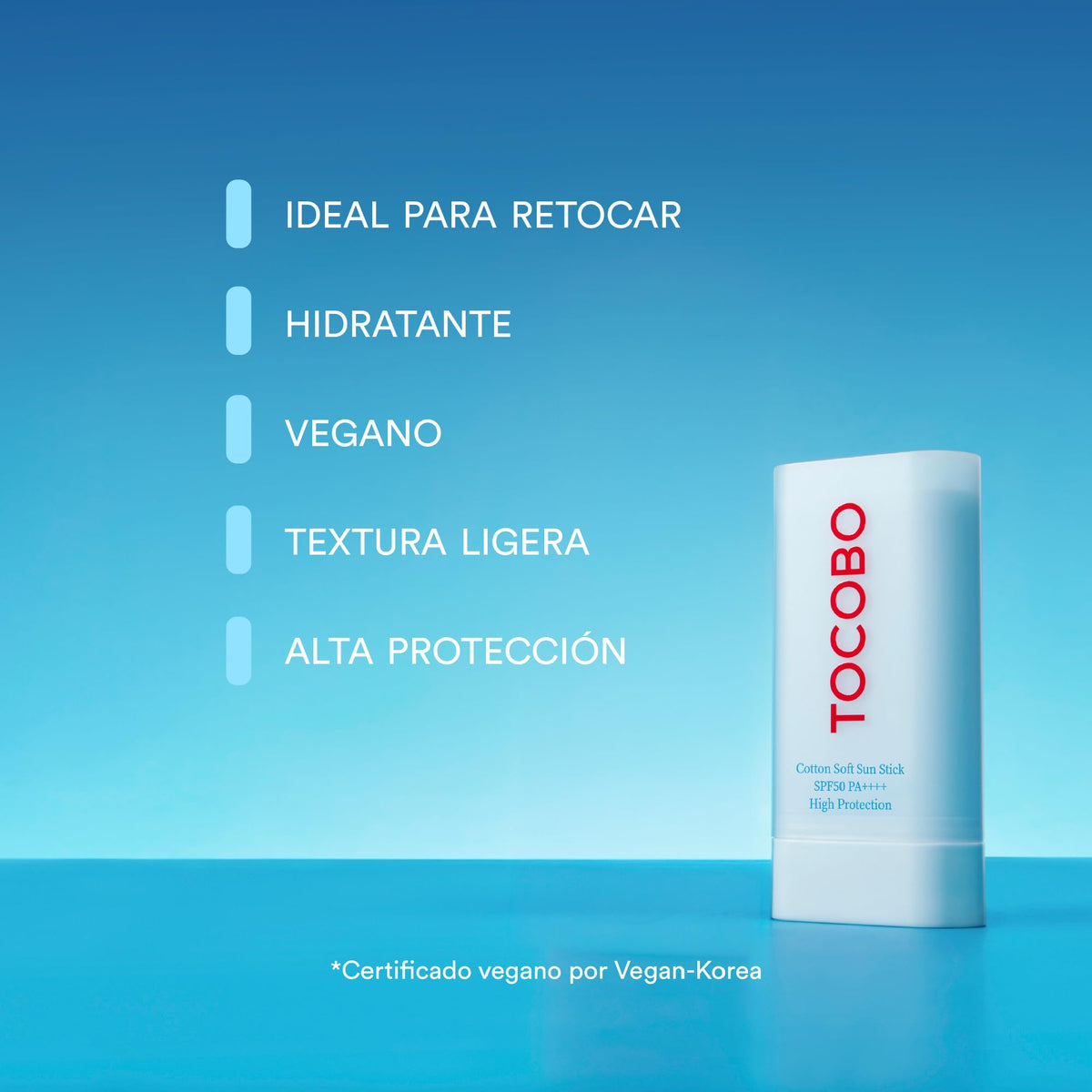 TOCOBO Cotton Soft Sun Stick, SPF50+ PA++++ Invisible Sunscreen Stick with Cotton Scent, 19 g