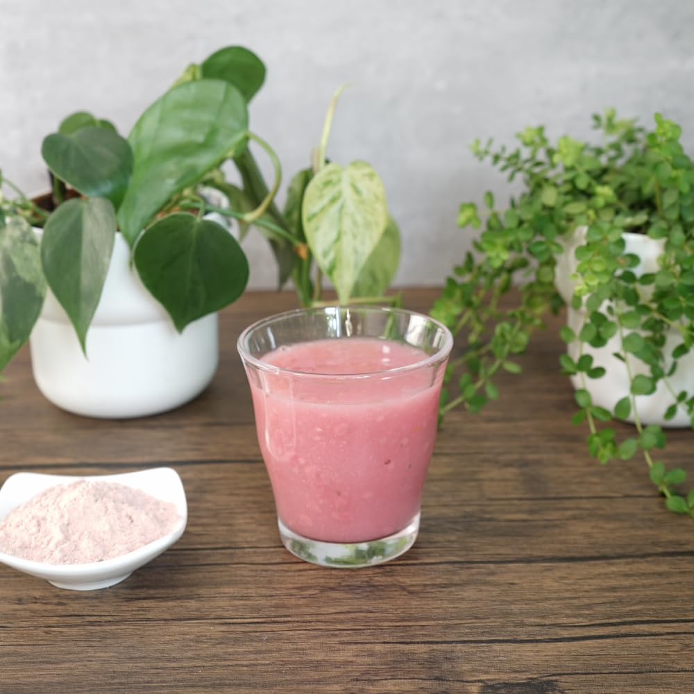 Pomegranate and Acai Smoothie Powder with Ceramide, Soy Isoflavones, Iron and Vitamin C, 140 g for 14 Servings, Made in Japan
