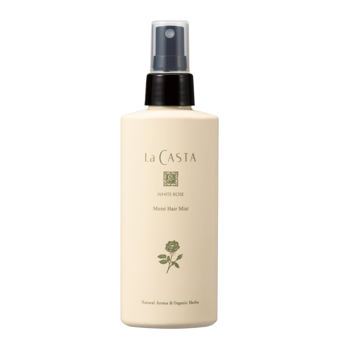 La CASTA White Rose Moist Hair Mist 150 ml, Leave-In Hair Lotion Spray with Rose Water and Rosehip Oil, Fresh Rose Scent