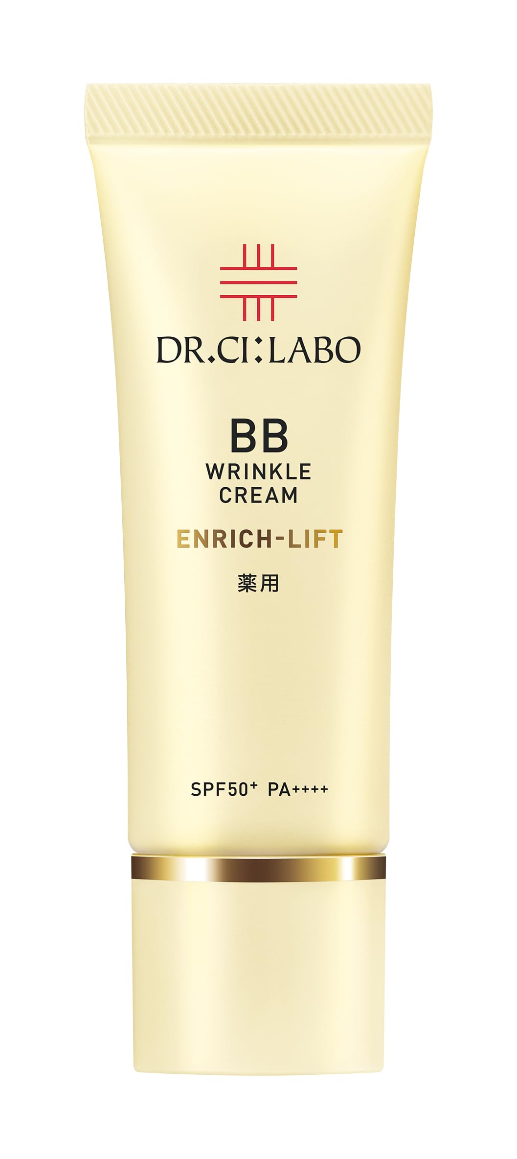 Dr.Ci:Labo Medicated BB Wrinkle Cream Enrich-Lift, Quasi-Drug Wrinkle-Improving BB Cream SPF50+ PA++++ in Beige, 30 g