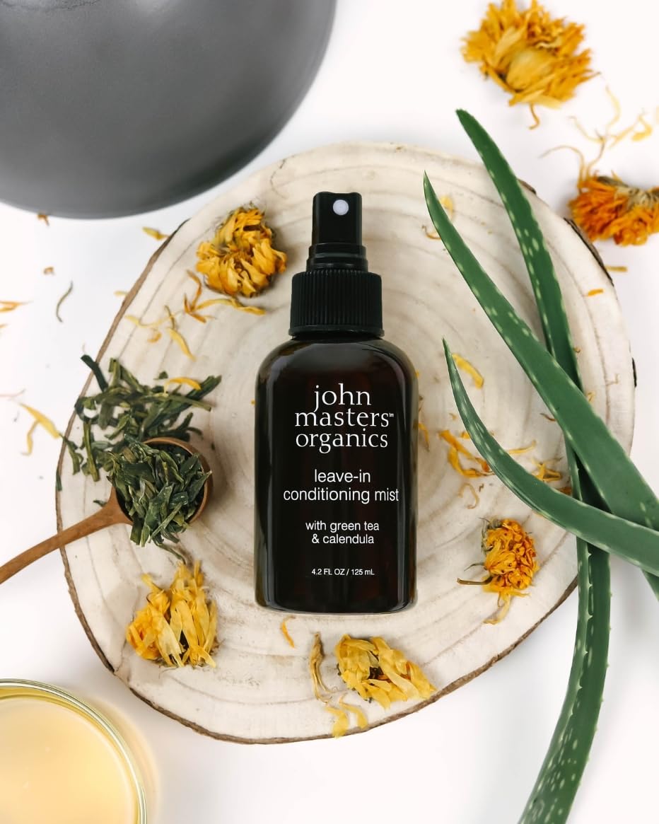 John Masters Organics Leave-In Conditioning Mist with Green Tea and Calendula, 125 mL