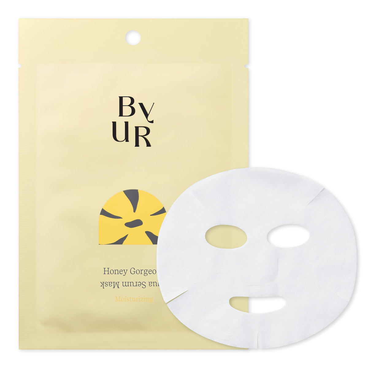 ByUR Plump Honey Aqua Serum Sheet Mask V1, High-Moisture Semi-Gel Face Mask with Manuka Honey Extract, Ceramides and Niacinamide, 1 Sheet