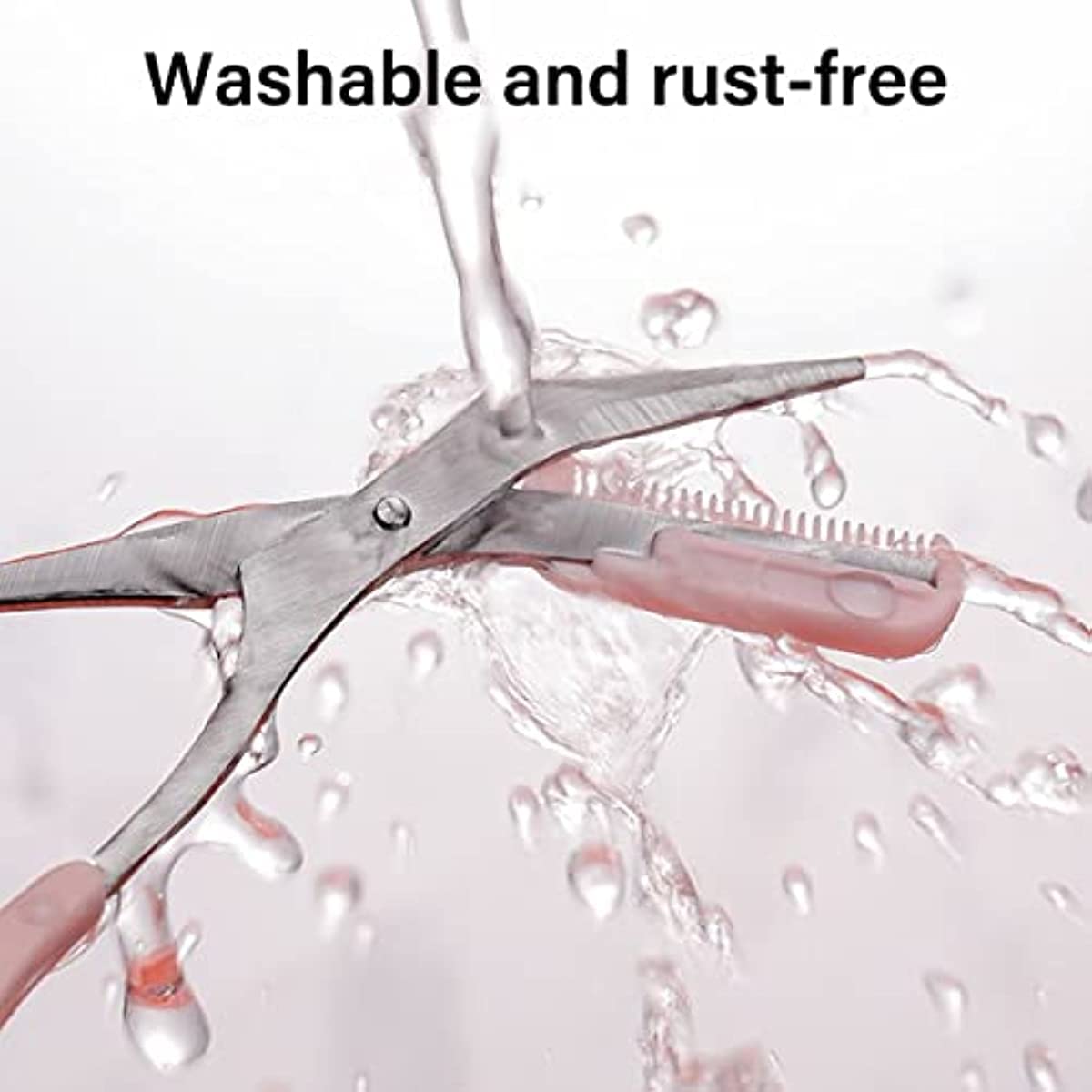 Eyebrow Trimming Scissors with Detachable Comb, Stainless Steel Brow Shaping Scissors for Men and Women, Black