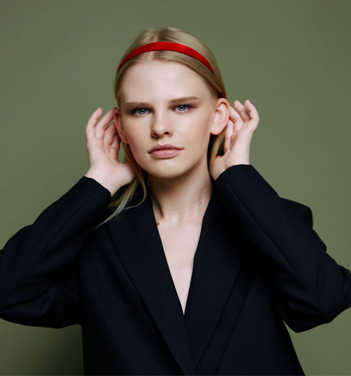 Satin Hard Headband for Women and Girls, 2.5 cm Wide Slim Hair Band with a No-Teeth Grip Lining, One Size, Fourteen Colors