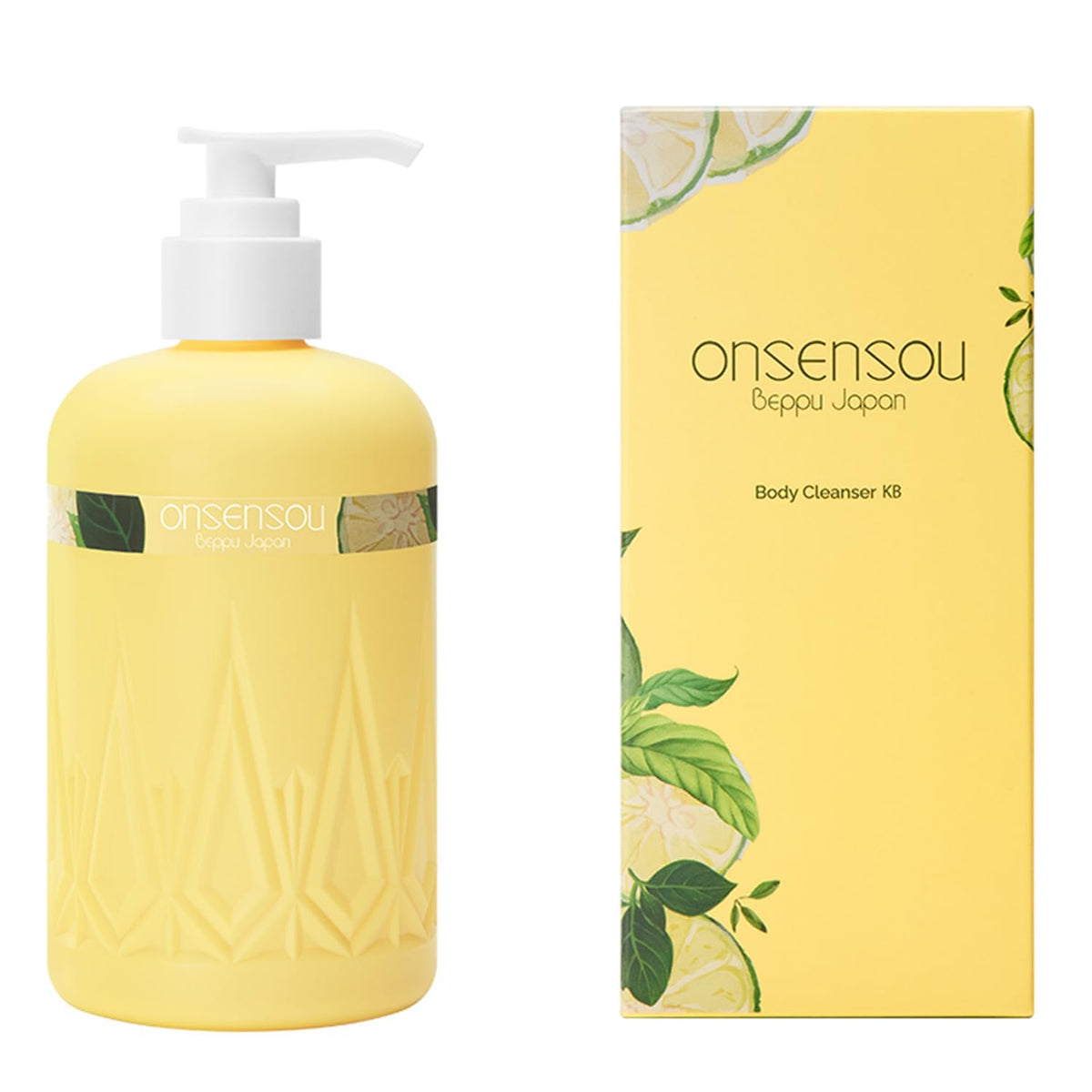 ONSENSOU Kabosu Body Cleanser, 300 mL, Hot Spring Yeast and Algae, AHA Fruit Extracts, Paraben-Free