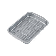 Pearl Metal Simple Ware Tempura Draining Tray with Rack HW-7017, Small, Fluorine-Coated Steel, Made in Japan