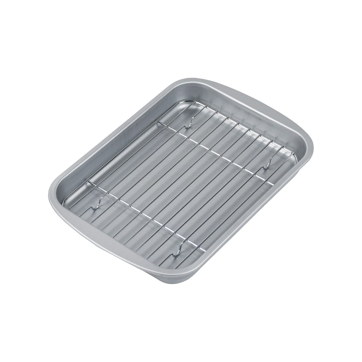 Pearl Metal Simple Ware Tempura Draining Tray with Rack HW-7017, Small, Fluorine-Coated Steel, Made in Japan