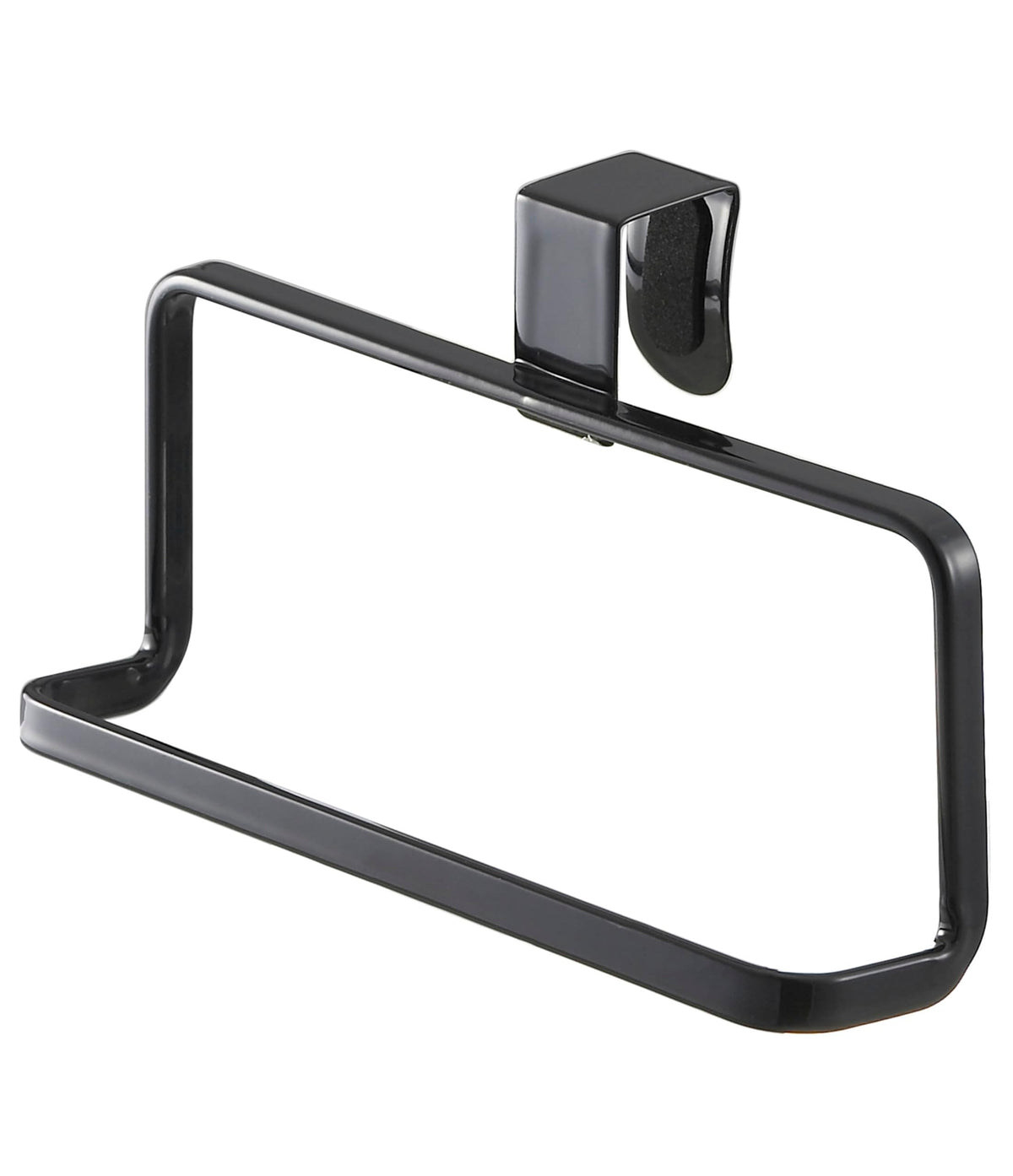 Yamazaki Tower Kitchen Towel Hanger, Steel Hanger That Hooks over a Sink Cabinet Door, 16 x 7 x 9.5 cm and 105 g, White or Black