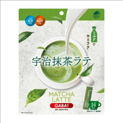 Uji Matcha Latte with GABA, Milk-Based Powder, 14 Sticks of 10 g, Made in Japan