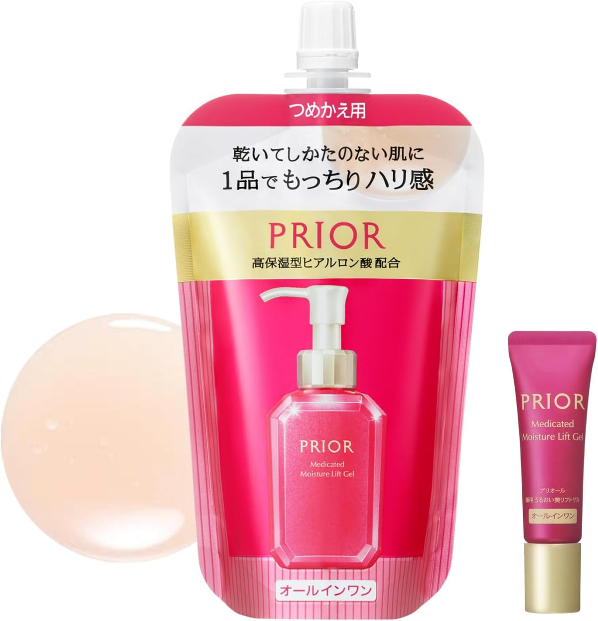 PRIOR Medicated Moisturizing Beauty Lift Gel All-In-One, 120mL Body Or 105mL Refill, Standard Or Cooling