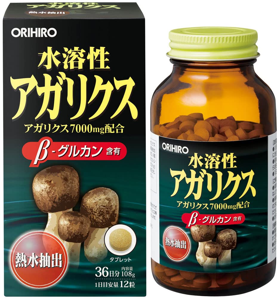 Orihiro Water-Soluble Agaricus, 432 Tablets, 36 Days, 7000 mg of Agaricus per Day