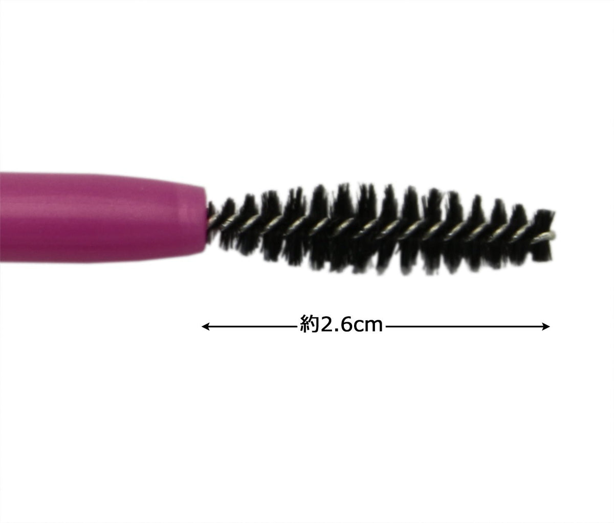 Shishida Seishindo Screw Brush and Comb MP-323, Pink 2-in-1 Mascara Brush and Lash Comb with Cap, Made in Japan