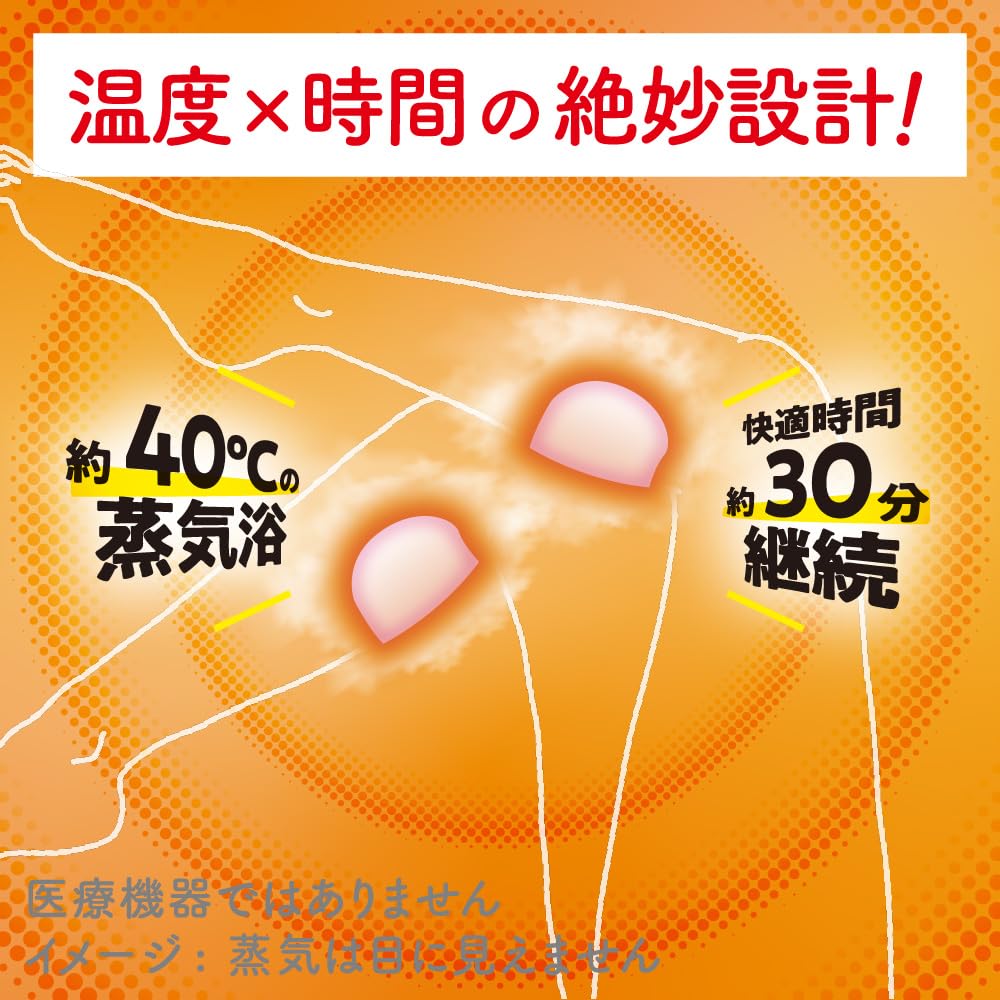 MegRhythm Steam Leg Sheets, Fragrance Free, 6 Single-Use Warming Patches for Calves or Instep, About 40 Degrees Celsius for About 30 Minutes