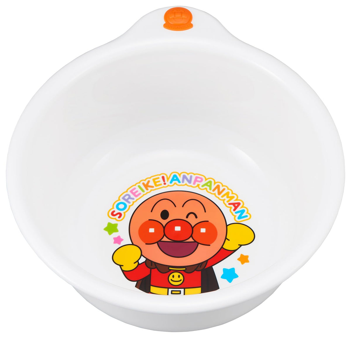 OSK Soreike! Anpanman Wash Bowl BA-13 Pink or White, 2.0 L Children's Bath Bowl 21.5 x 23.7 x 9.7 cm, Polypropylene, Made in Japan
