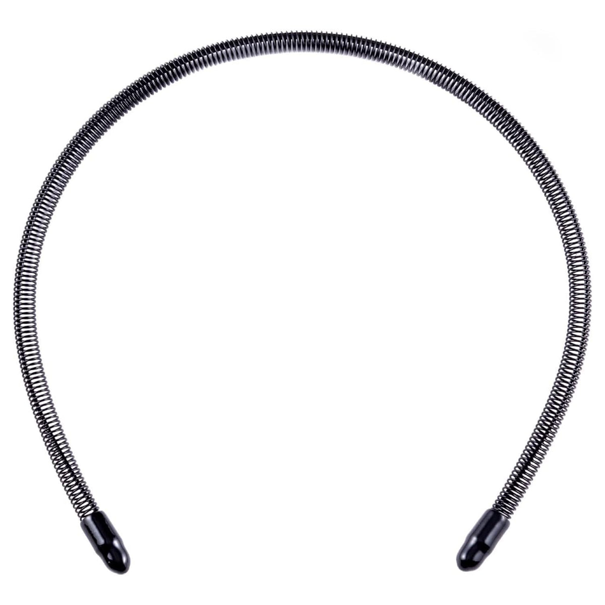 KAI Groom! HC3010 Spring Coil Headband, Black Metal Coil Hair Band About 143 x 138 mm, Made in Japan
