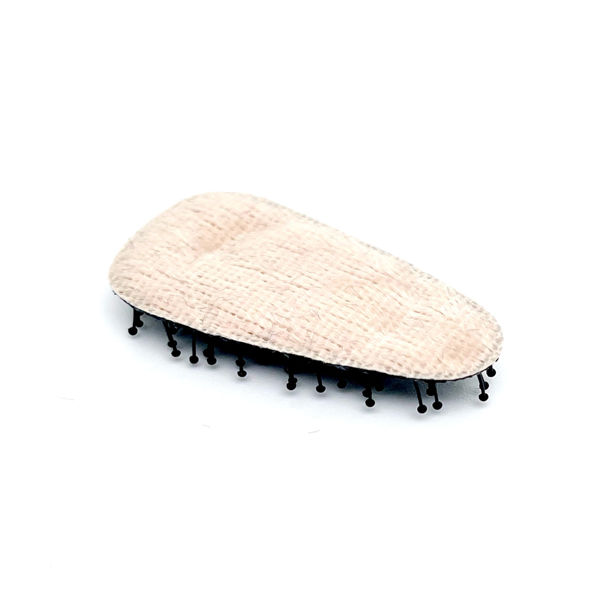 Velvet No-Crease Hair Clip for Bangs, Made in Japan, Mini Oval, Mini Teardrop and Ribbon Shapes in Navy, Beige, Black and Brown