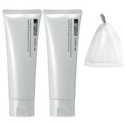 ORBIS Mr. Foaming Wash 120 g x 2 Tubes with Whipping Net, Medicated Men's Face Wash, Fragrance-Free, Also Usable as Shaving Foam