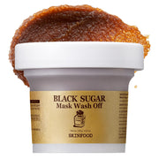 Skinfood Black Sugar Mask Wash Off, Exfoliating Brazilian Black Sugar Scrub Mask, 120 g