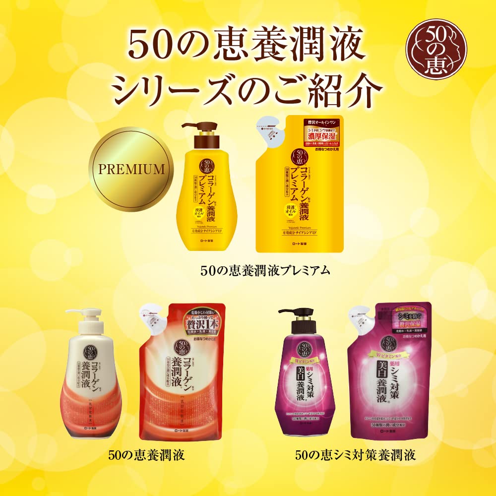 50 Megumi Collagen Yojueki Premium Medicated All-in-One Lotion with Niacinamide, Olive Citrus Scent, 230 mL