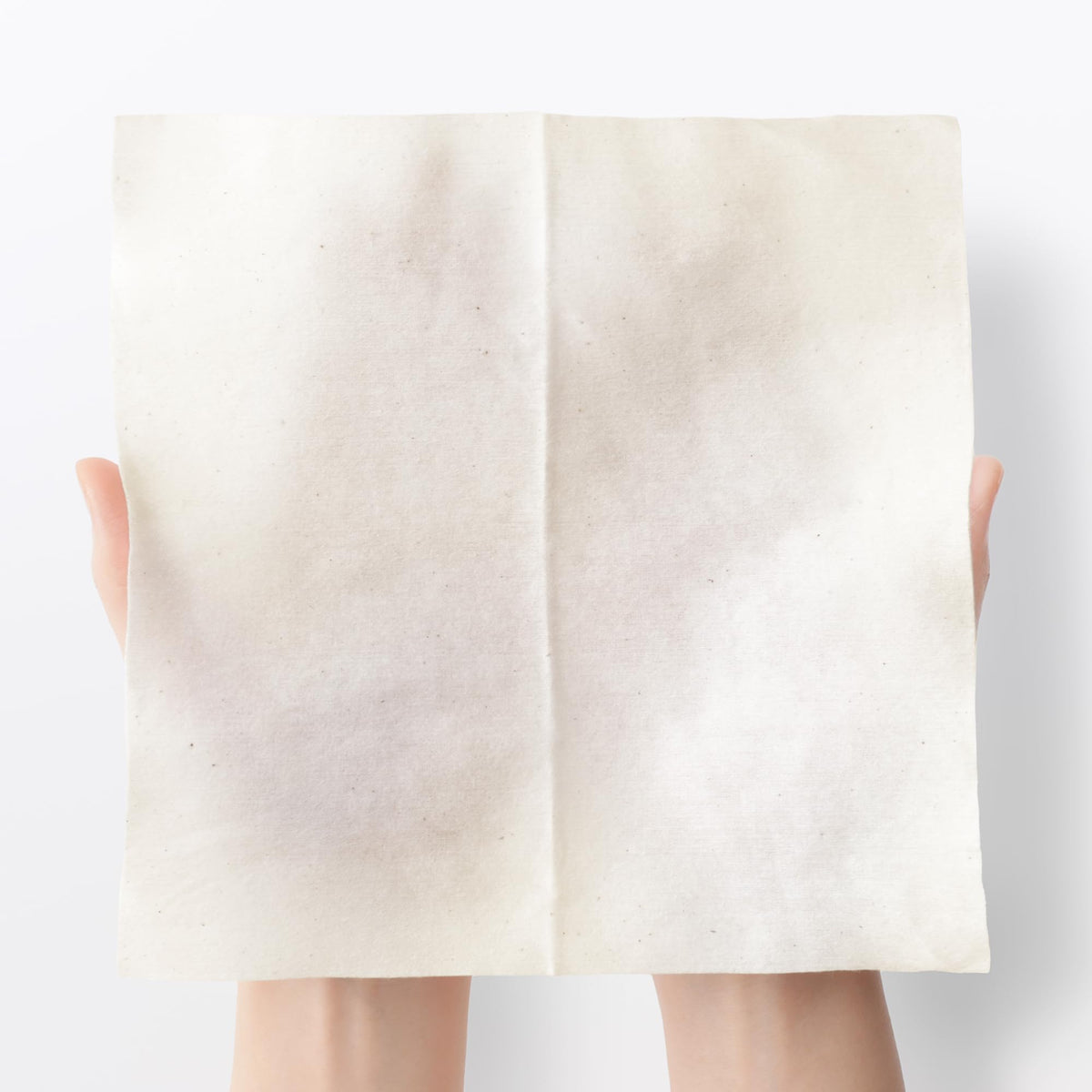 Muji Unbleached Cotton Face Towel, 60 Disposable Cotton Sheets of About 20 x 20 cm, 100 Percent Cotton