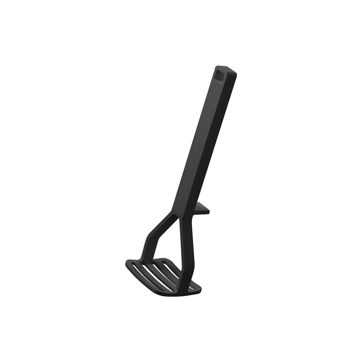 Yamazaki Tower Silicone Handle Potato Masher, Masher With a Silicone Handle and a Curved Head That Fits the Bowl, Potato Spreads Outward Instead of Clogging the Top, Heat Safe to 220 C, Dishwasher Safe, 6 x 5 x 20 cm and 50 g, White or Black