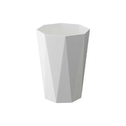 Yamazaki Diamond Trash Can 8 L, Compact 8 L Trash Can With a Diamond-Cut Look That Brightens the Room and Fits Anywhere, 21 cm Square, Heat Safe to 90 C, 21 x 21 x 30 cm and 640 g, White or Black