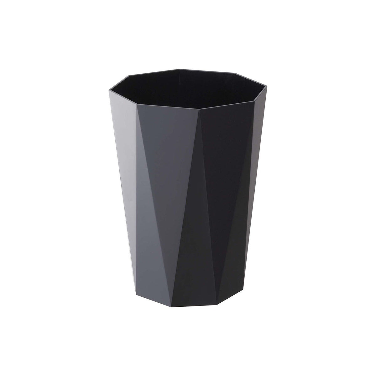 Yamazaki Diamond Trash Can 8 L, Compact 8 L Trash Can With a Diamond-Cut Look That Brightens the Room and Fits Anywhere, 21 cm Square, Heat Safe to 90 C, 21 x 21 x 30 cm and 640 g, White or Black