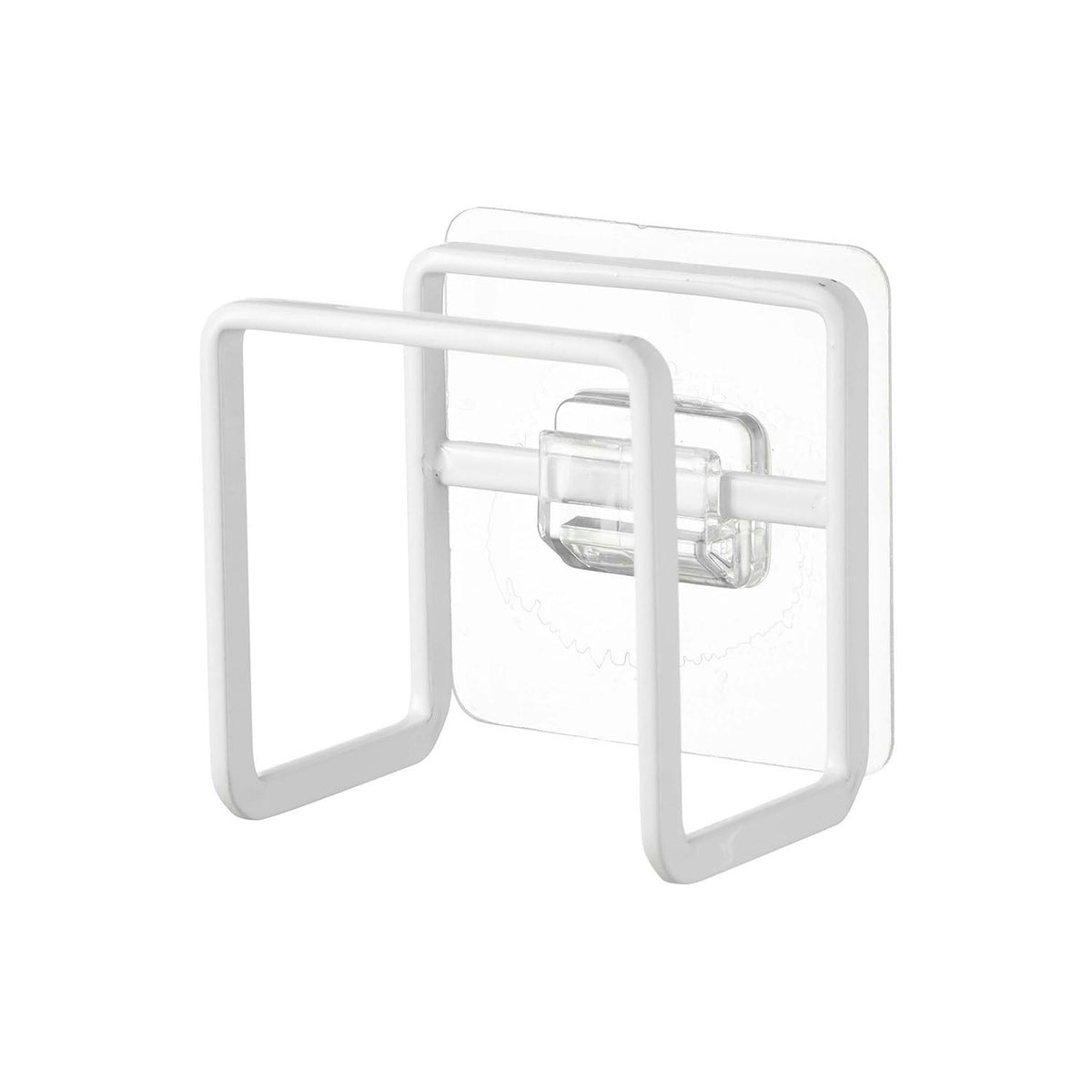 Yamazaki Tower Film-Hook Sponge Holder, Small Holder on a Film Hook That Floats a Sponge Off the Sink So It Drains and Stays Hygienic, Sticks to a Kitchen Panel or Inside the Sink, Holds 500 g, 6 x 4.5 x 6 cm and 55 g, White