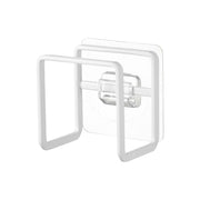 Yamazaki Tower Film-Hook Sponge Holder, Small Holder on a Film Hook That Floats a Sponge Off the Sink So It Drains and Stays Hygienic, Sticks to a Kitchen Panel or Inside the Sink, Holds 500 g, 6 x 4.5 x 6 cm and 55 g, White