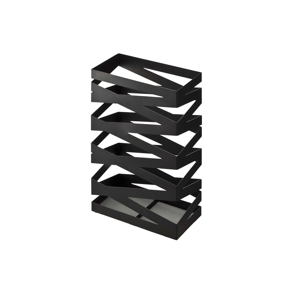 Yamazaki Lock Wide Umbrella Stand, Modern 30 cm Wide Steel Umbrella Stand That Holds 16 Umbrellas and Fits an Entry Corner, Removable Mat Lifts Out for Easy Care, 30 x 15 x 48.5 cm and 3100 g, White or Black