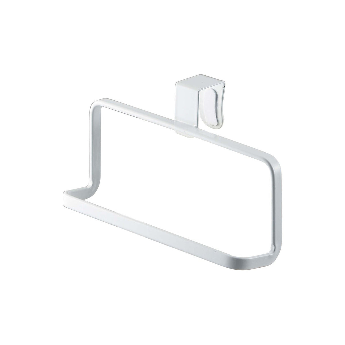 Yamazaki Tower Kitchen Towel Hanger for Cabinet Doors, Small Hanger That Hooks Over a Sink Cabinet Door to Hang a Kitchen Towel, Also Fits Washroom Doors, Holds 1 kg, 16 x 7 x 9.5 cm and 105 g, White or Black