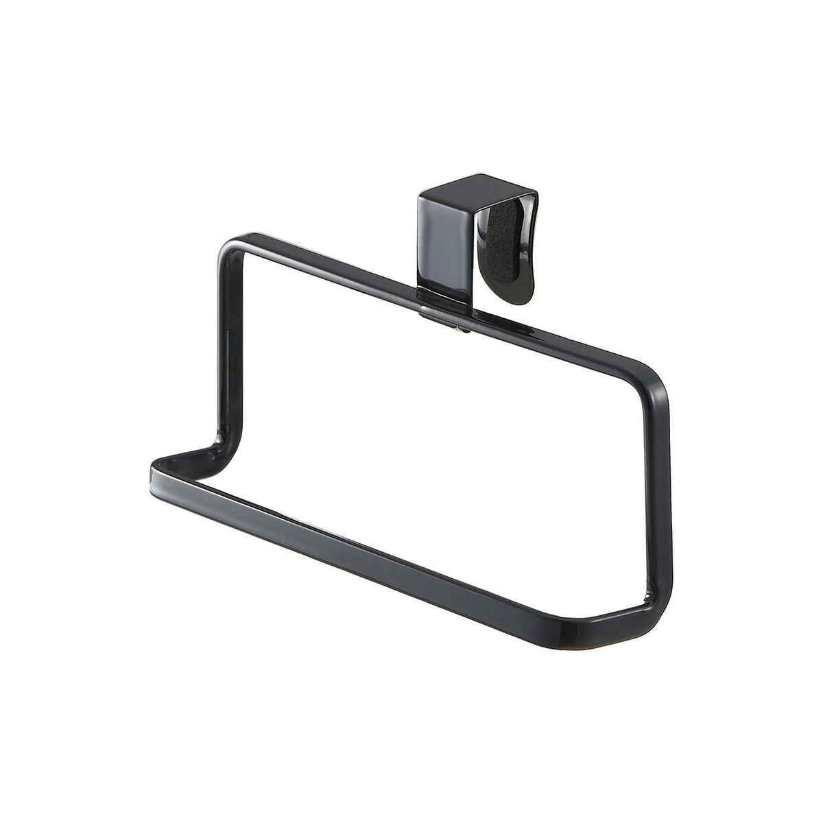 Yamazaki Tower Kitchen Towel Hanger for Cabinet Doors, Small Hanger That Hooks Over a Sink Cabinet Door to Hang a Kitchen Towel, Also Fits Washroom Doors, Holds 1 kg, 16 x 7 x 9.5 cm and 105 g, White or Black