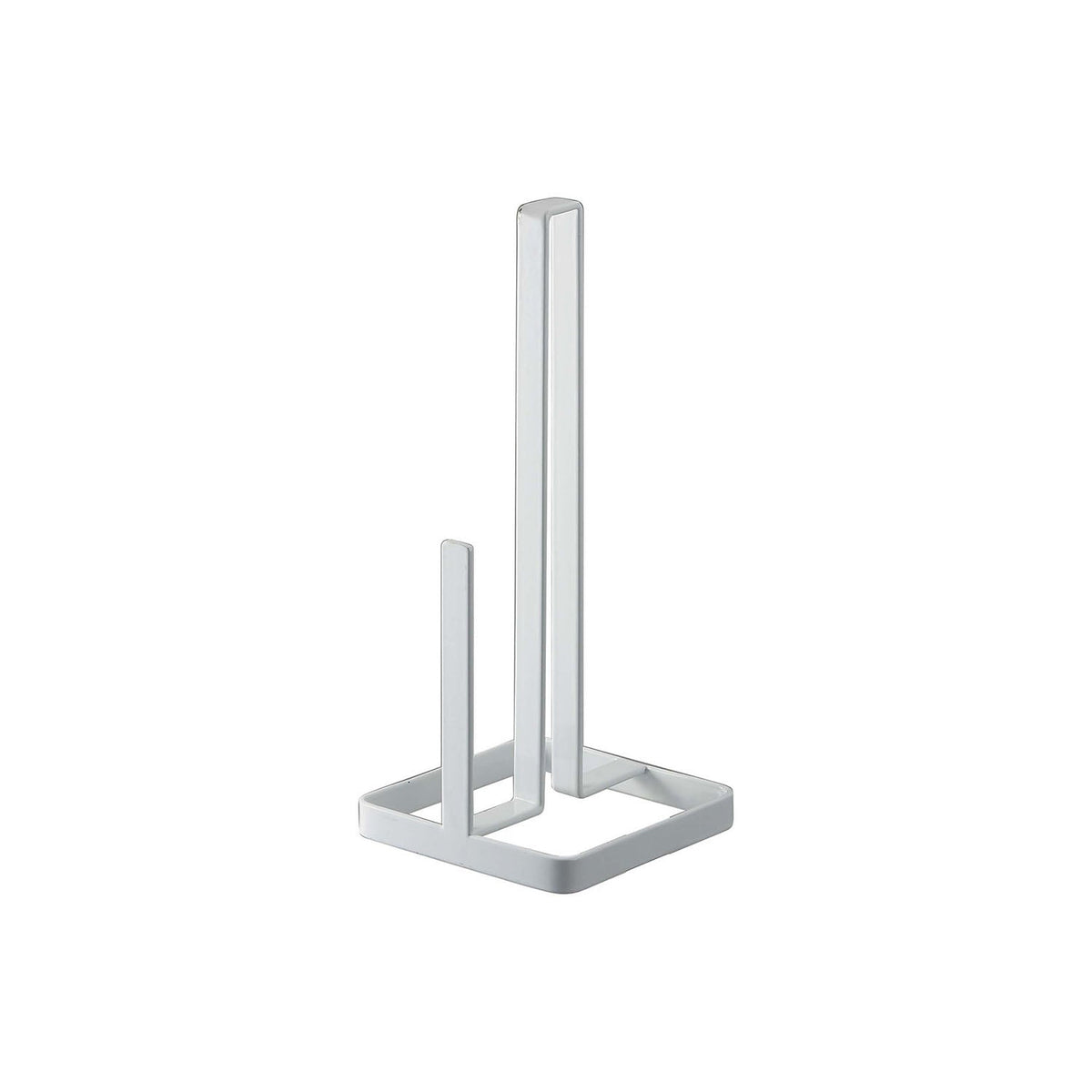 Yamazaki Tower Kitchen Paper Holder, Stable Steel Post Stand for an Ordinary 24 cm Kitchen Paper Roll That Takes Little Counter Space, 400 g Weighted Base, 11 x 11 x 26.5 cm and 400 g, White or Black