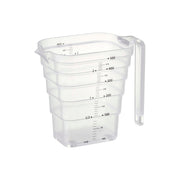 Yamazaki Tower Magnetic Stepped Measuring Cup 500 mL, Stepped Measuring Cup With a Built-In Magnet That Floats on a Steel Wall, Steps Every 100 mL With 10 mL Marks Readable From Above, 570 mL, Dishwasher Safe, 15 x 8.6 x 11.8 cm and 110 g, White or Black