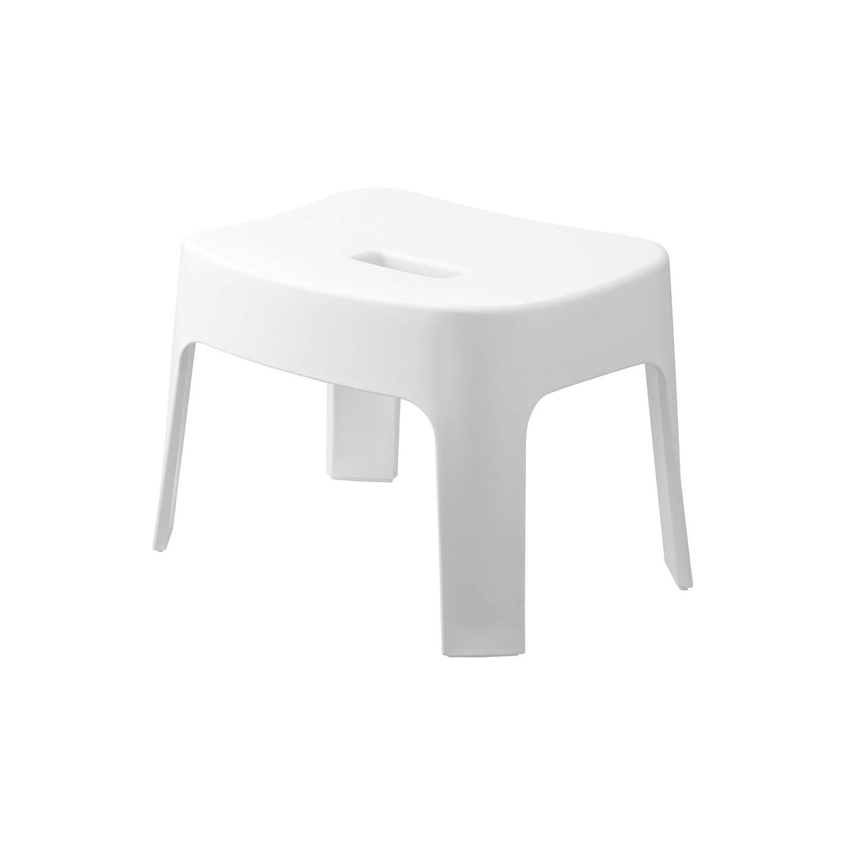 Yamazaki Tower Magnetic Bath Stool, 25 cm Seat, Bath Stool with a Built-In Magnet that Floats on a Steel Bathroom Wall, Seat 25 cm High, Holds 100 kg, 33 x 26.5 x 25.5 cm with a 25 cm seat and 1200 g, White or Black