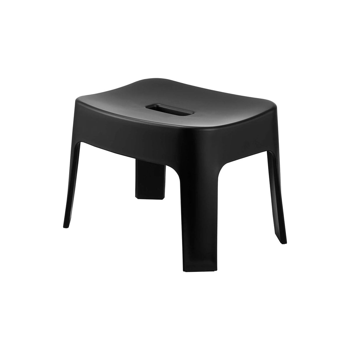 Yamazaki Tower Magnetic Bath Stool, 25 cm Seat, Bath Stool with a Built-In Magnet that Floats on a Steel Bathroom Wall, Seat 25 cm High, Holds 100 kg, 33 x 26.5 x 25.5 cm with a 25 cm seat and 1200 g, White or Black