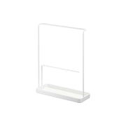 Yamazaki Tower Sunglasses and Accessory Stand, Compact Steel Stand that Hangs Sunglasses and Holds Accessories on a Matted Tray, 20 x 7.5 x 25.5 cm and 450 g, White or Black