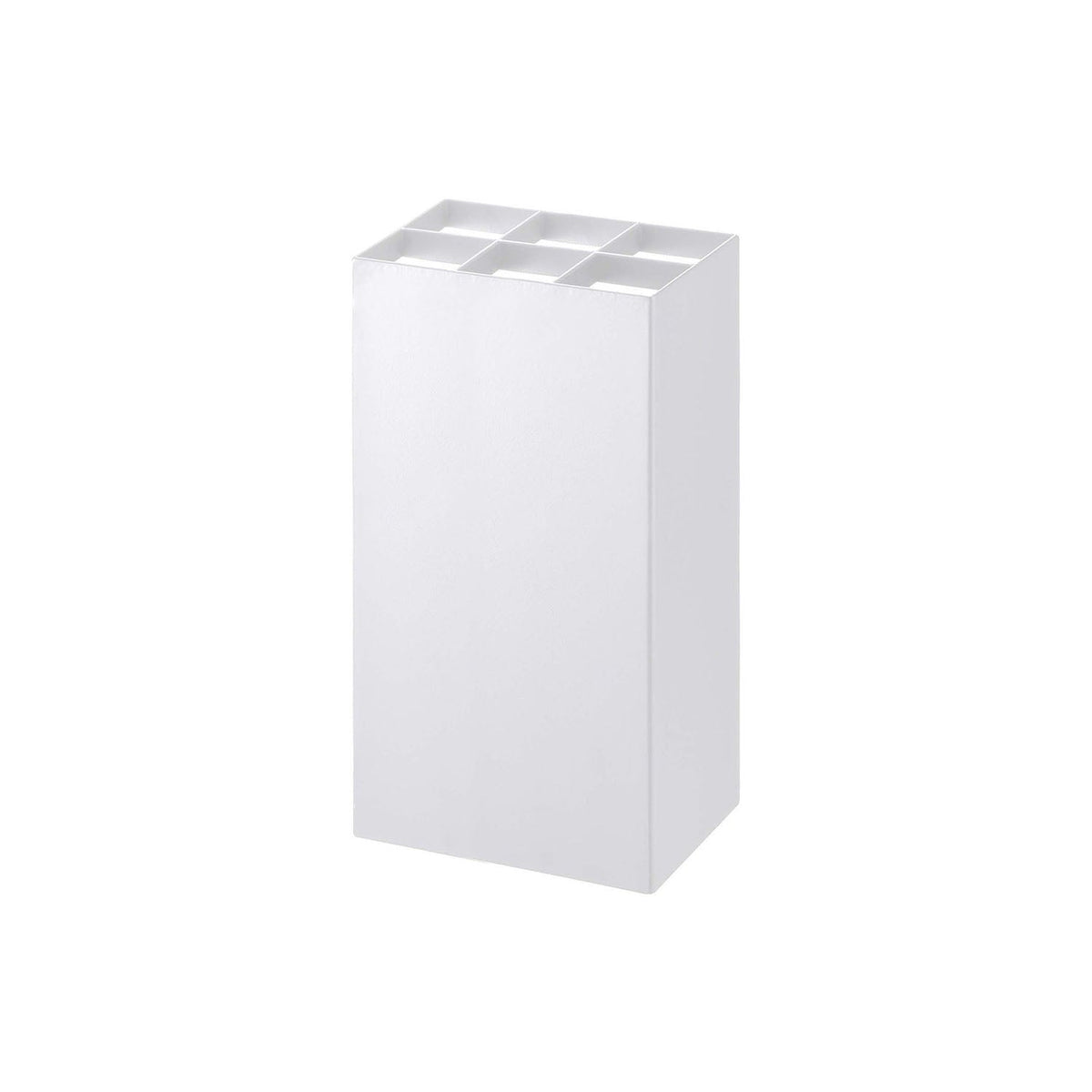 Yamazaki Smart Umbrella Stand for Six Umbrellas, Compact Steel Stand that Holds Six Umbrellas in a Small Footprint, Raise the Trays for Folding Umbrellas, 16.5 x 11 x 30 cm and 1700 g, White or Black