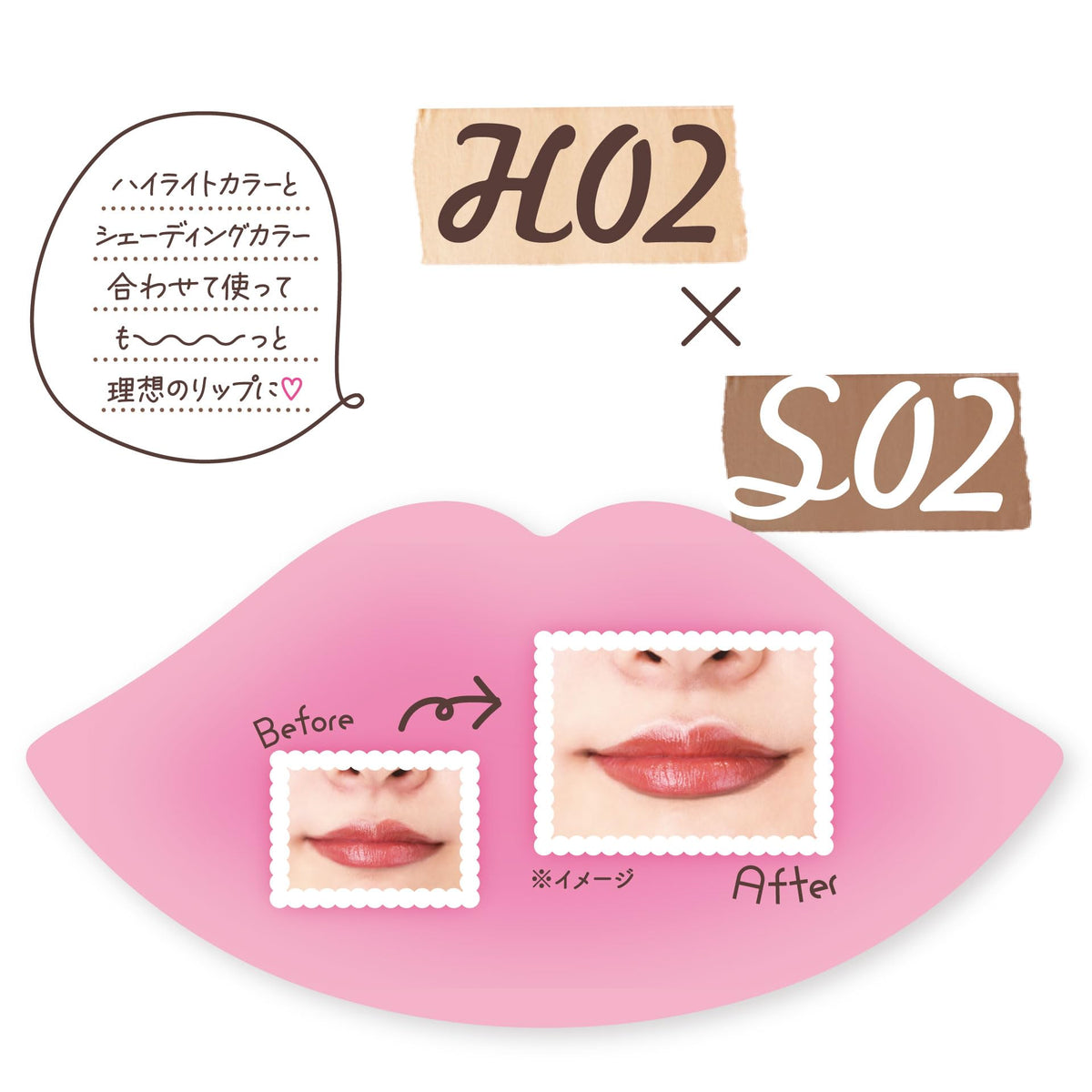 Canmake Lip Trick Liner, Twist-Up Lip Highlight and Shading Pencil with 1.5 mm Fine Tip