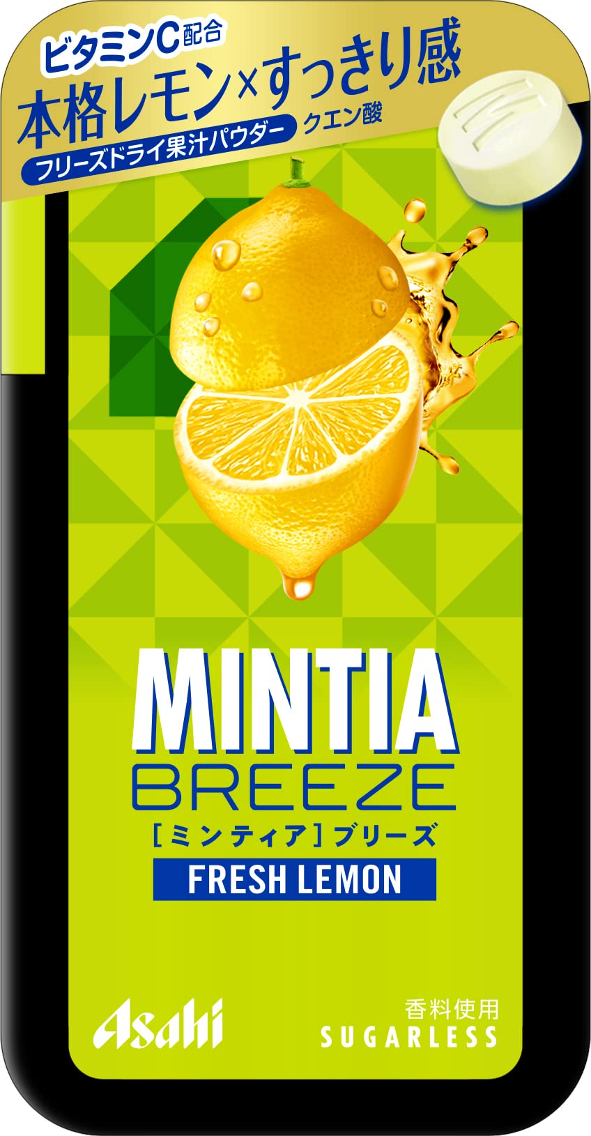Mintia Breeze Fresh Lemon Sugarless Tablets, 30 Tablets x 8 Cases