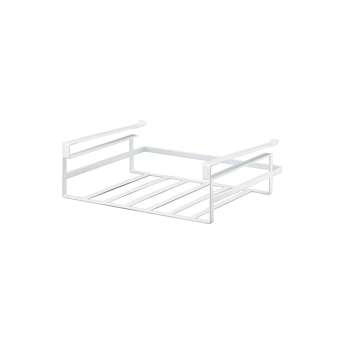 Yamazaki Tower Under-Cabinet Storage Rack L, Wide Rack That Slides Onto a Wall Cabinet Shelf and Holds Small Kitchen Items at a Reachable Height, Holds 2 kg, 30.5 x 26 x 9.5 cm and 710 g, White or Black