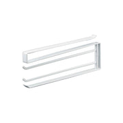 Yamazaki Tower Under-Cabinet Dishcloth Hanger, Slim Rail That Slides Onto a Wall Cabinet Shelf and Hangs Three Dishcloths Under It, Bar Turns to Face Where You Want, Holds 500 g, 1.5 x 26 x 9.5 cm and 310 g, White or Black