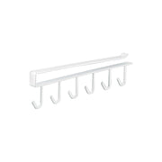 Yamazaki Tower Under-Cabinet Kitchen Tool Hook, Slim Hook Rail That Slides Onto the Shelf of a Wall Cabinet to Hang Ladles and Whisks at a Reachable Height, Holds 500 g, 1.5 x 26 x 6.5 cm and 550 g, White or Black