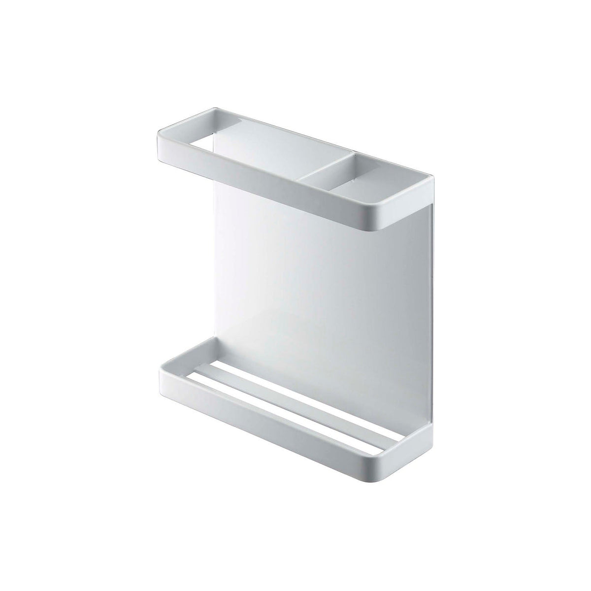 Yamazaki Tower Magnetic Wrap Holder, Magnetic Holder With Dividers That Stores Wrap and Foil Boxes on the Side of a Refrigerator Without Rattling, Holds 1 kg, 15.5 x 5.2 x 15.5 cm and 440 g, White or Black