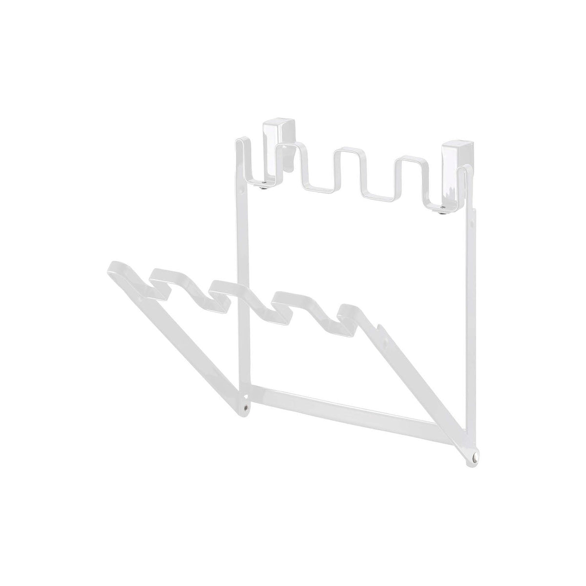 Yamazaki Tower Door-Hook Plastic Bag Hanger, Folding Wire Frame that Hooks on a Kitchen Cabinet Door to Hold a Plastic Bag as a Mini Bin, 22 x 20 x 24.5 cm and 380 g, White or Black